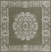 Patio Heritage Collection Area Rug - Savannah (Green) Square Green  lifestyle 55