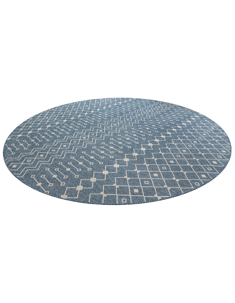 Savannah Pergola Collection Area Rug -  Pergola (Blue) Round Blue  lifestyle 21