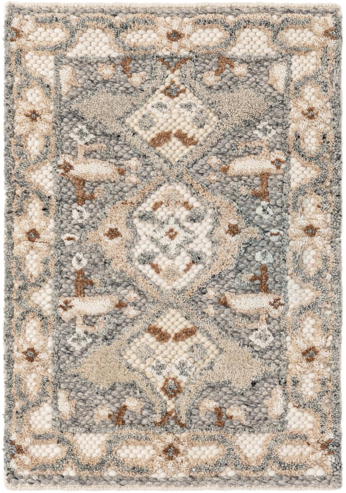 Byzantine Heritage Collection Area Rug - Istanbul Rectangle Antique Gray Main