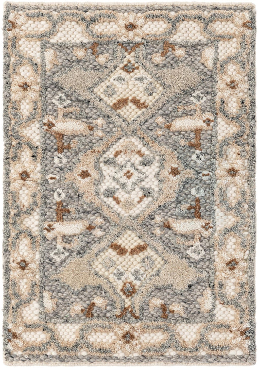 Byzantine Heritage Collection Area Rug - Istanbul Rectangle Antique Gray Main