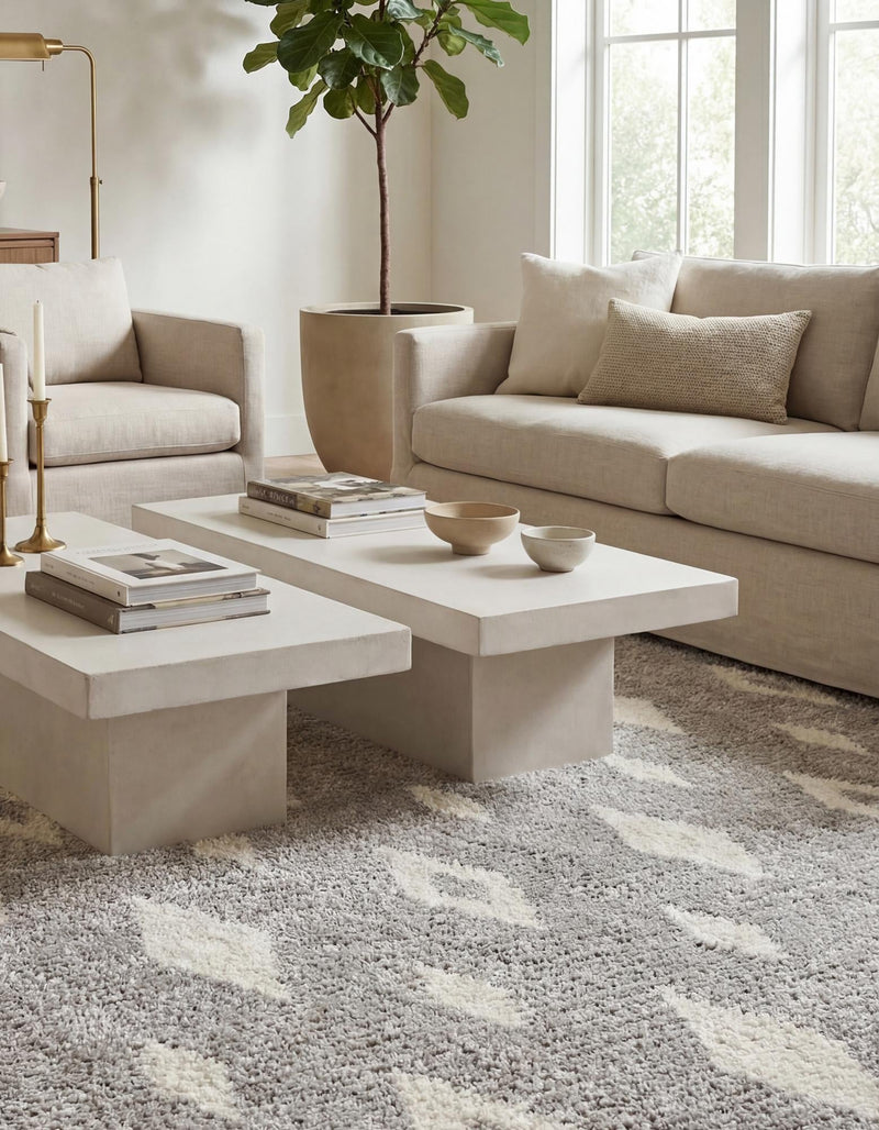 Sienna Collection Area Rug - Umbria Rectangle Cloud Gray  lifestyle 44