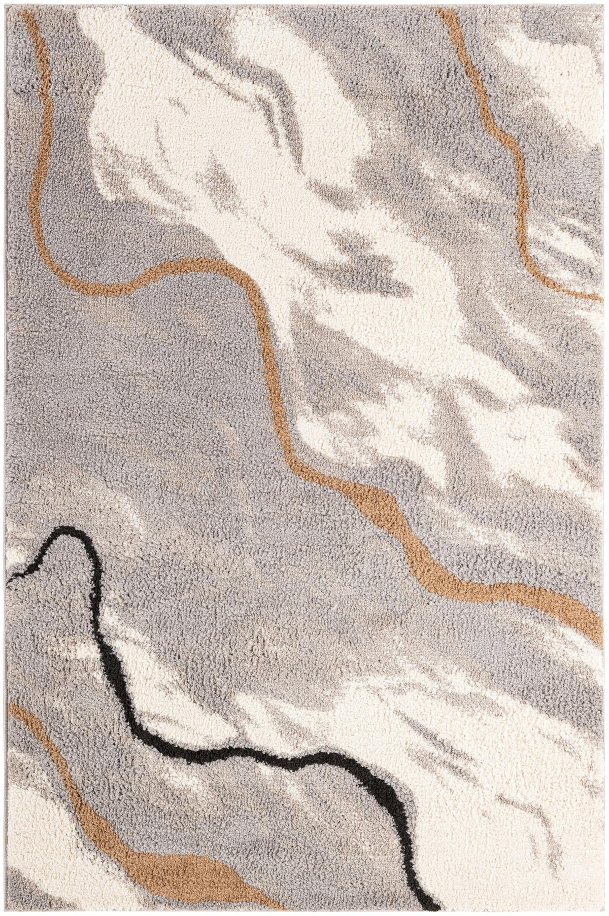 Sienna Collection Area Rug -  Tuscany Rectangle Gray and Ivory  lifestyle 2