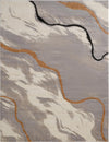 Sienna Collection Area Rug -  Tuscany Rectangle Gray and Ivory  lifestyle 3