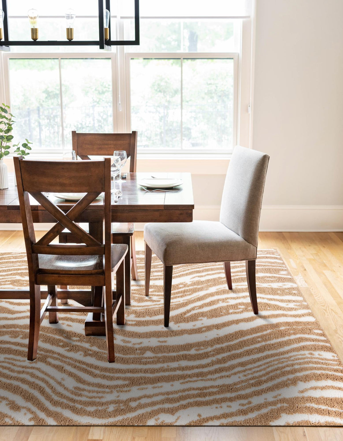 Sienna Collection Area Rug -  Garda Rectangle Caramel and Ivory  lifestyle 7