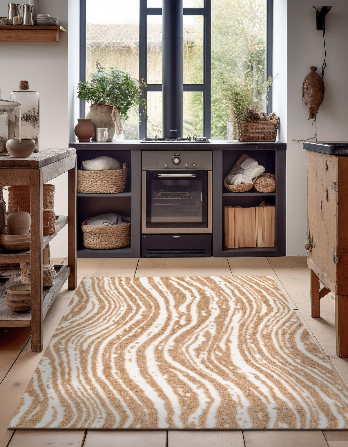Sienna Collection Area Rug -  Garda Rectangle Caramel and Ivory  lifestyle 10