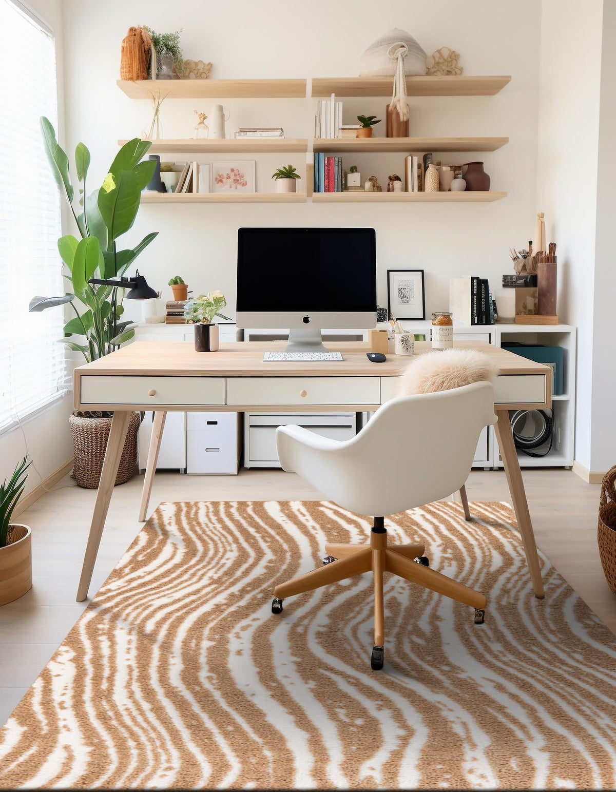 Sienna Collection Area Rug -  Garda Rectangle Caramel and Ivory  lifestyle 13
