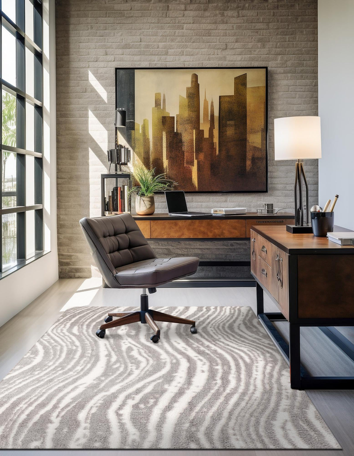 Sienna Collection Area Rug -  Garda Rectangle Cloud Gray  lifestyle 6