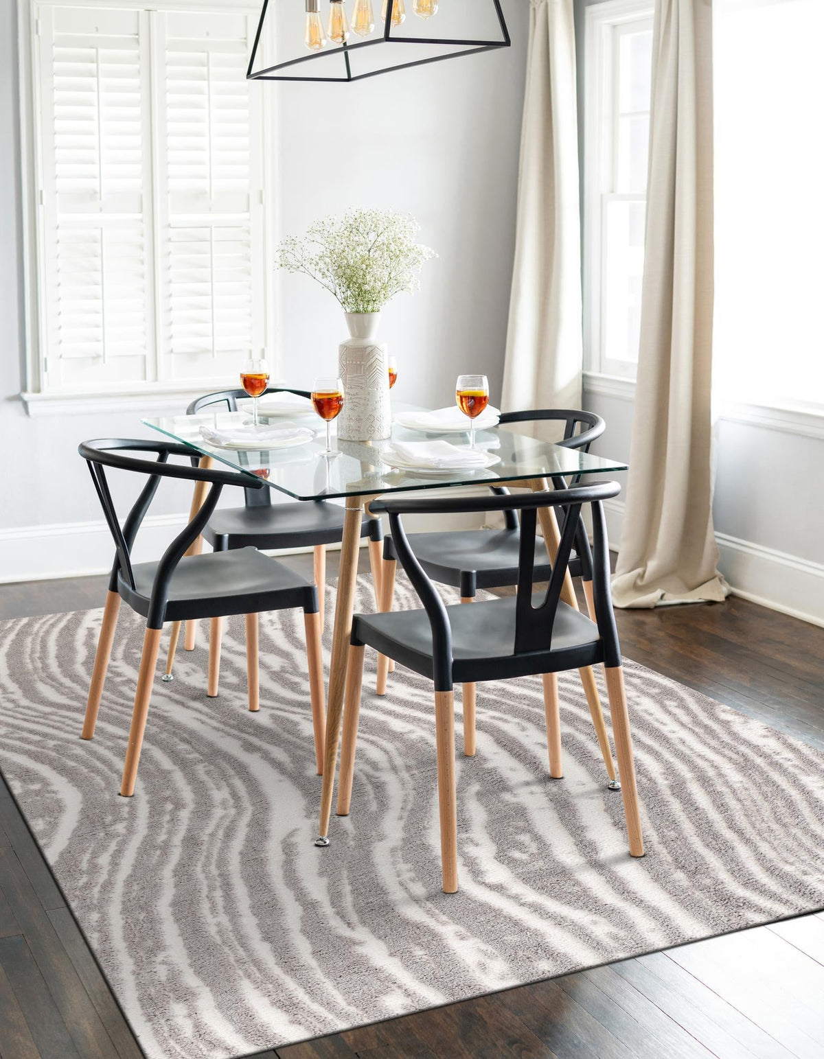 Sienna Collection Area Rug -  Garda Rectangle Cloud Gray  lifestyle 8