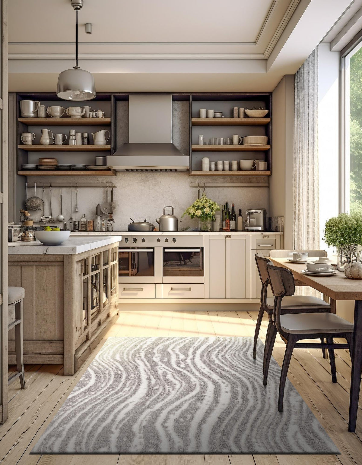 Sienna Collection Area Rug -  Garda Rectangle Cloud Gray  lifestyle 10
