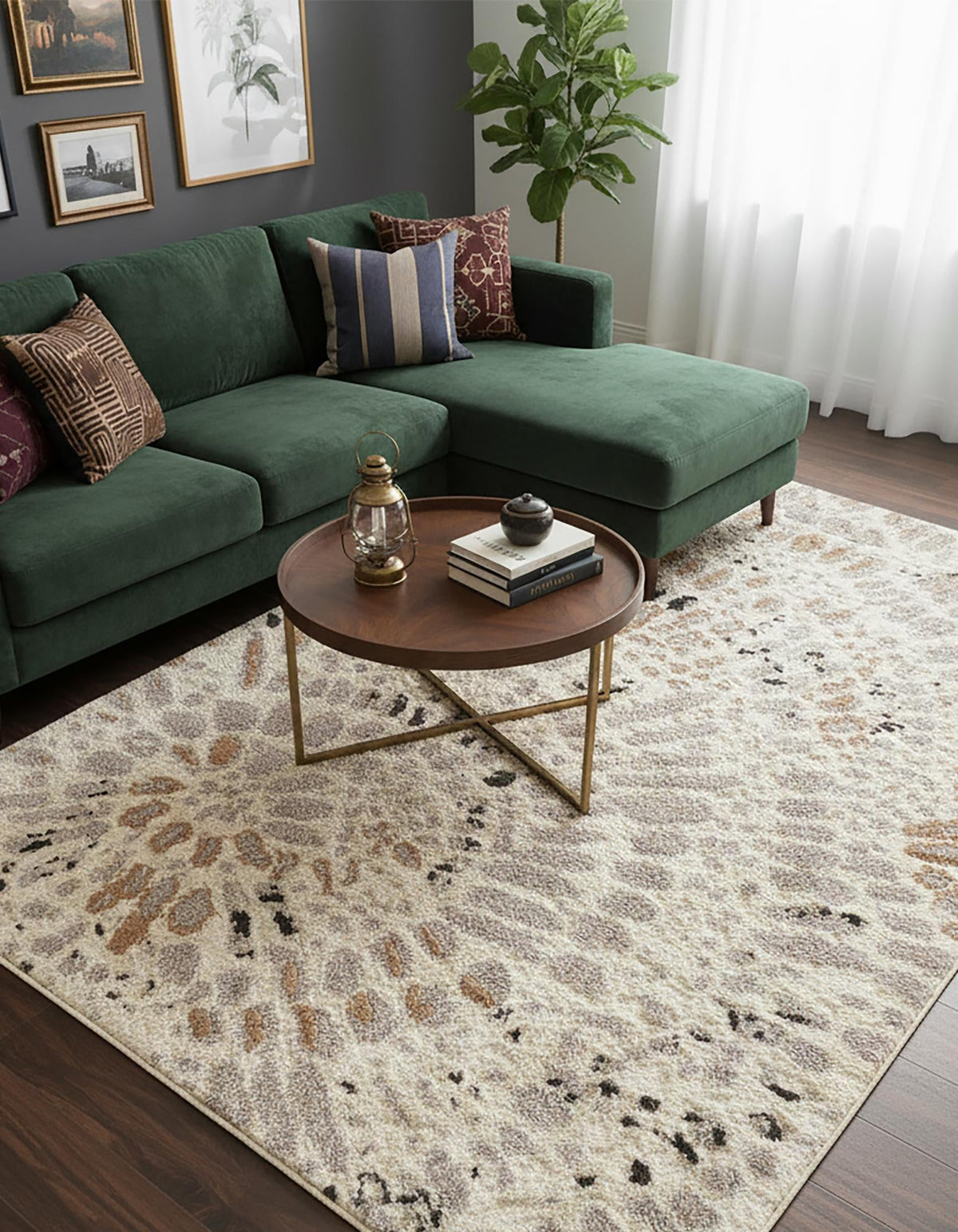 Sienna Collection Area Rug -  Modena Rectangle Ivory  lifestyle 14