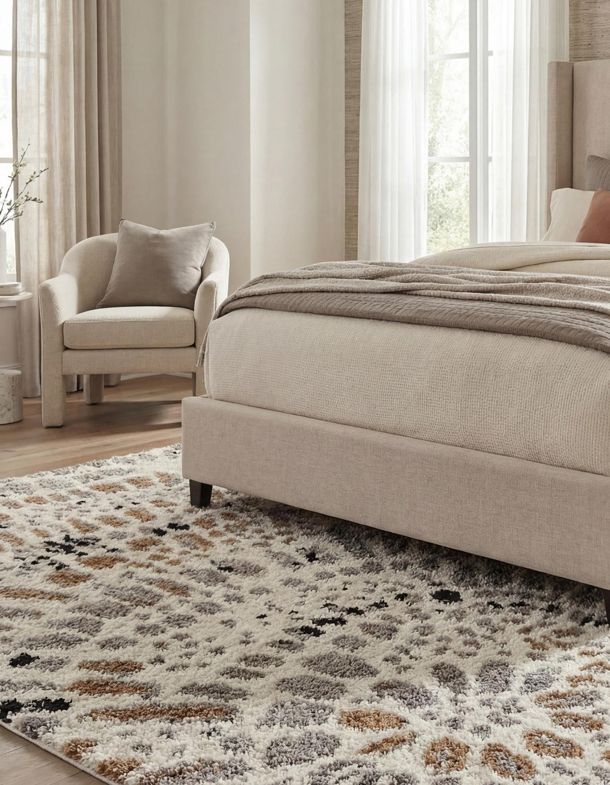 Sienna Collection Area Rug -  Modena Rectangle Ivory  lifestyle 18