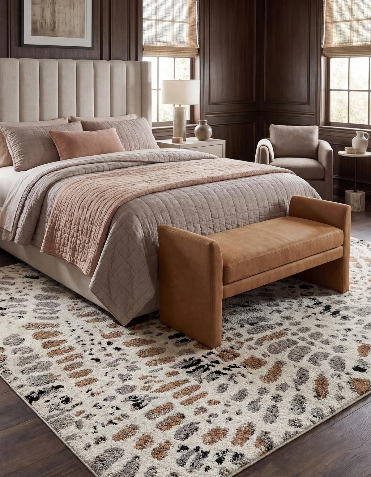 Sienna Collection Area Rug -  Modena Rectangle Ivory  lifestyle 20