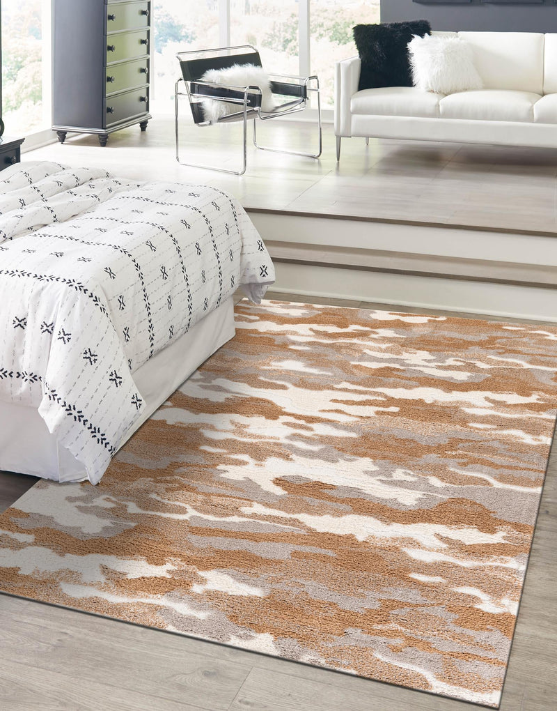 Sienna Collection Area Rug -  Veneto Rectangle Caramel and Ivory  lifestyle 3