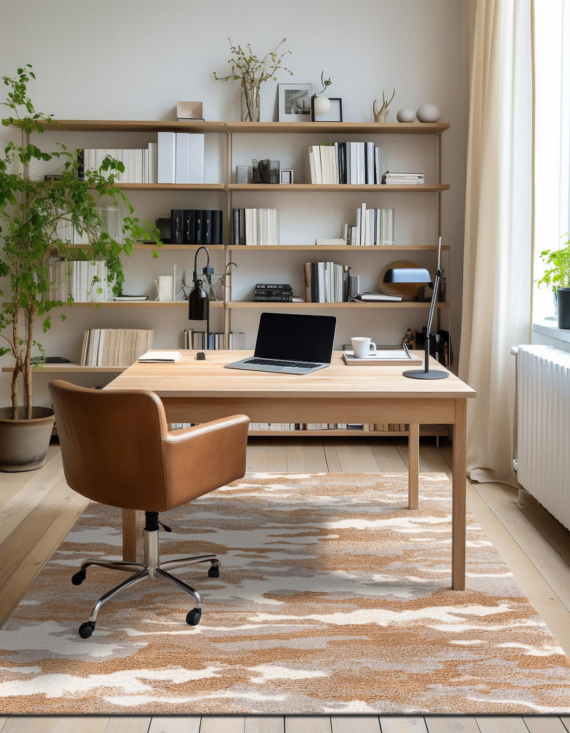 Sienna Collection Area Rug -  Veneto Rectangle Caramel and Ivory  lifestyle 5