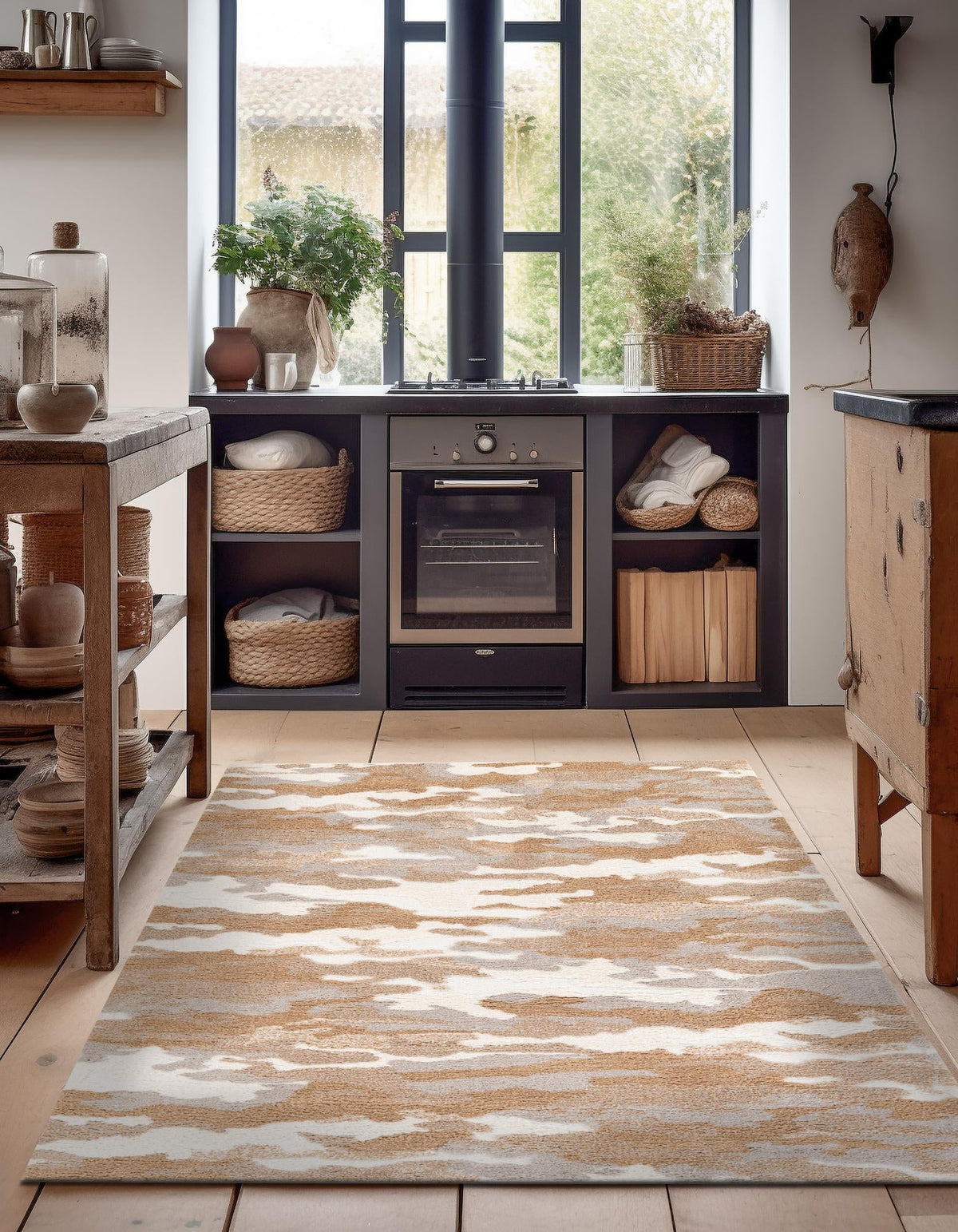Sienna Collection Area Rug -  Veneto Rectangle Caramel and Ivory  lifestyle 9