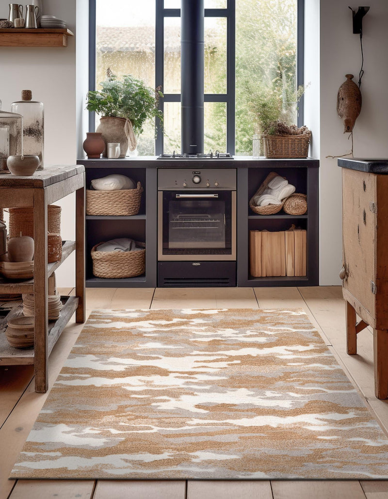 Sienna Collection Area Rug -  Veneto Rectangle Caramel and Ivory  lifestyle 9