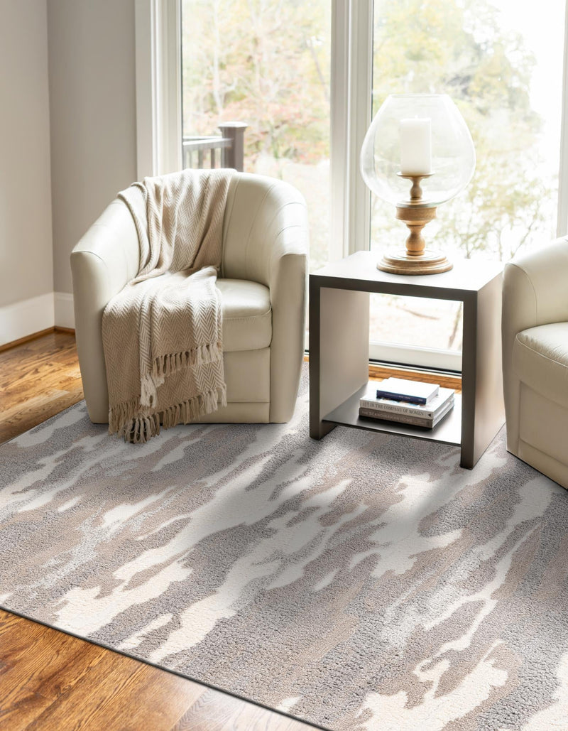 Sienna Collection Area Rug -  Veneto Rectangle Cloud Gray  lifestyle 6