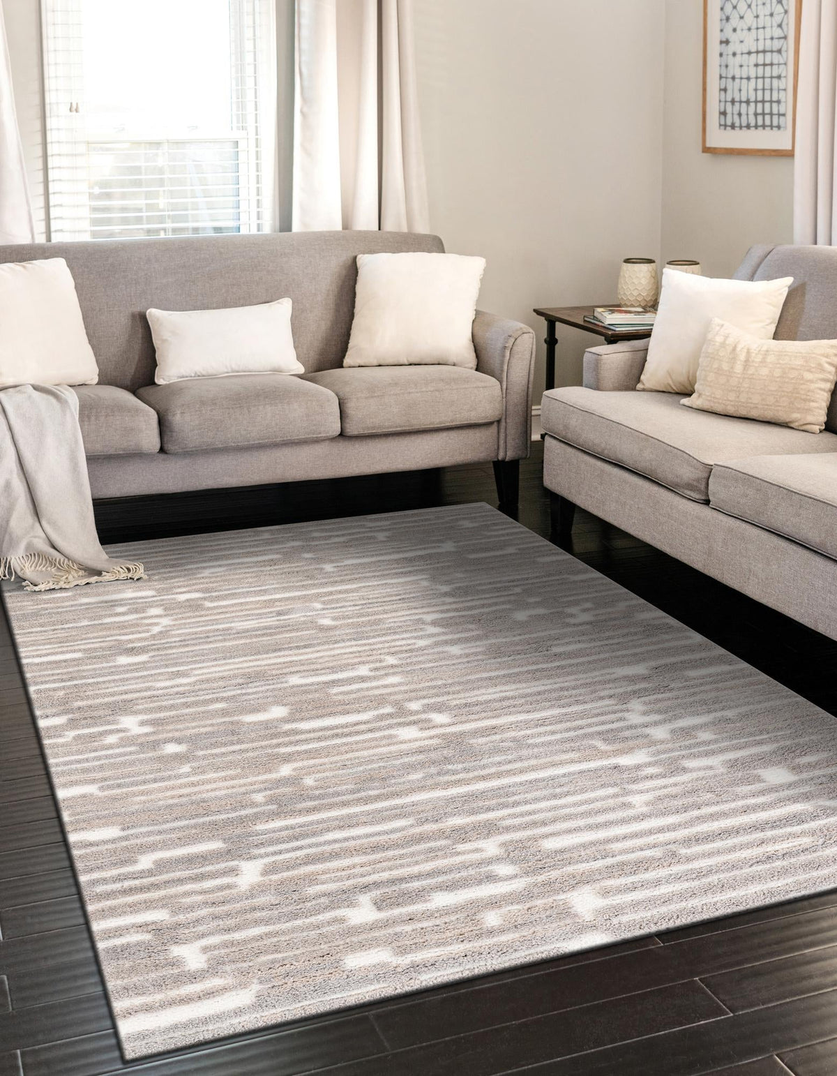 Sienna Collection Area Rug -  Rome Rectangle Ivory  lifestyle 2