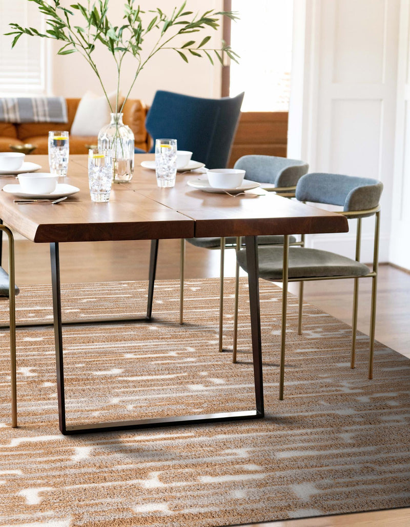 Sienna Collection Area Rug -  Rome Rectangle Caramel and Ivory  lifestyle 14