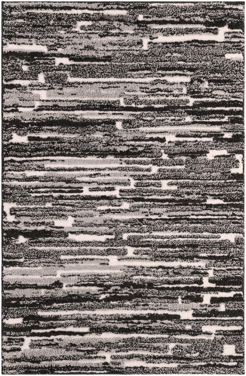 Sienna Collection Area Rug -  Rome Rectangle Black and Ivory  lifestyle 3