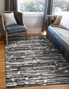 Sienna Collection Area Rug -  Rome Rectangle Black and Ivory  lifestyle 4