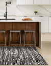 Sienna Collection Area Rug -  Rome Rectangle Black and Ivory  lifestyle 10