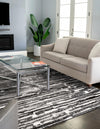Sienna Collection Area Rug -  Rome Rectangle Black and Ivory  lifestyle 16