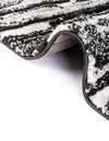 Sienna Collection Area Rug -  Rome Rectangle Black and Ivory  lifestyle 34