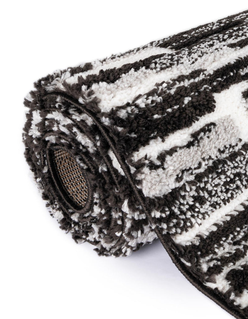 Sienna Collection Area Rug -  Rome Rectangle Black and Ivory  lifestyle 40