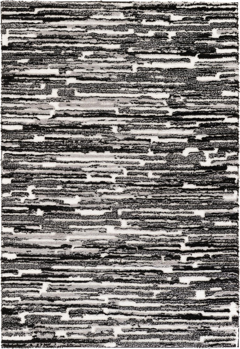 Sienna Collection Area Rug -  Rome Rectangle Black and Ivory  lifestyle 2