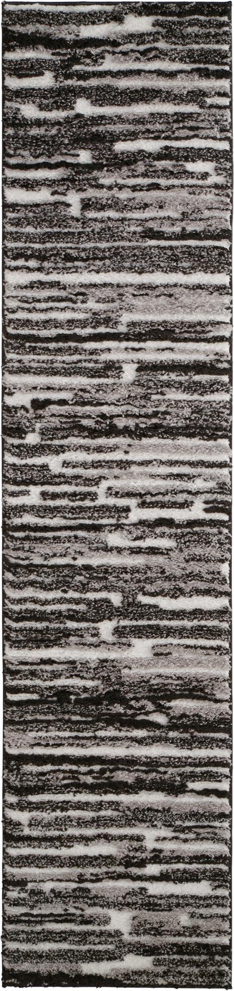 Sienna Collection Area Rug -  Rome Runner Black and Ivory  lifestyle 124