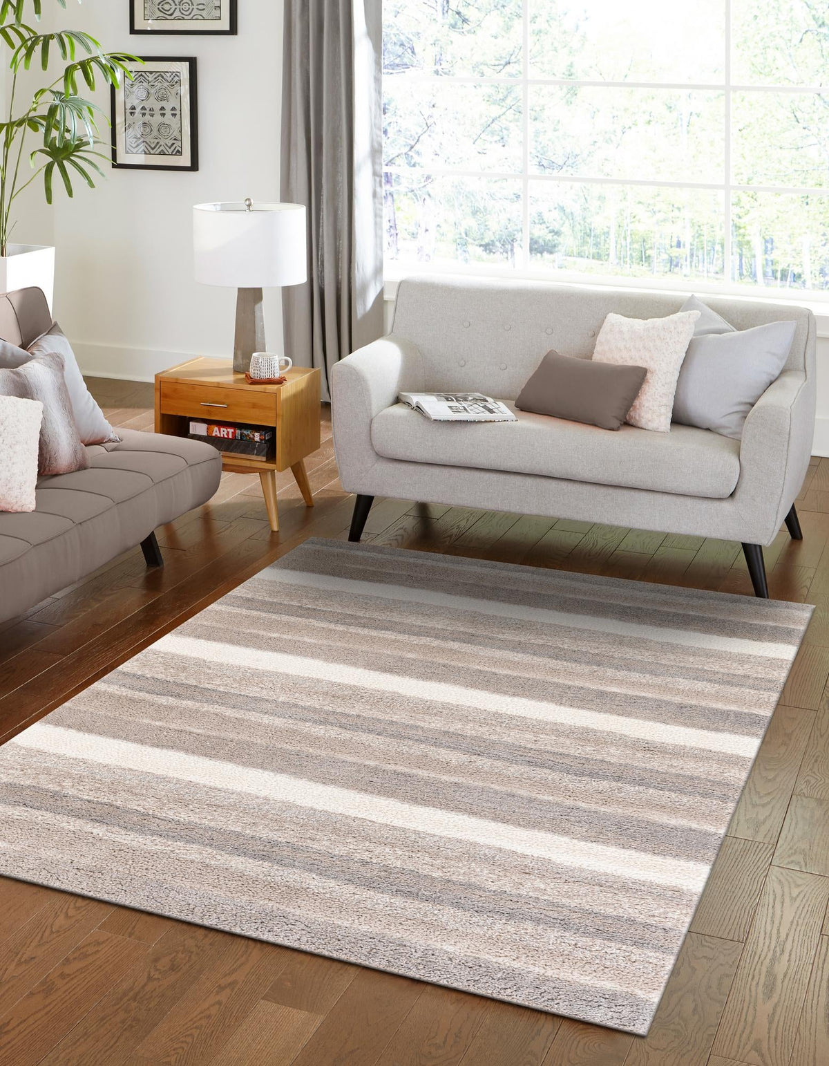 Sienna Collection Area Rug -  Amalfi Rectangle Cloud Gray  lifestyle 2