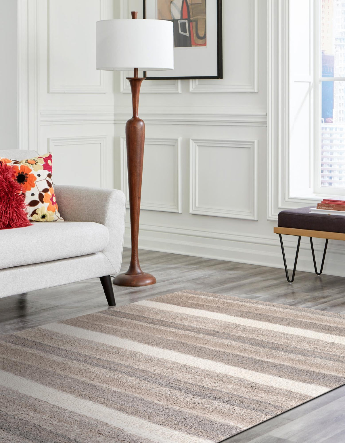 Sienna Collection Area Rug -  Amalfi Rectangle Cloud Gray  lifestyle 5