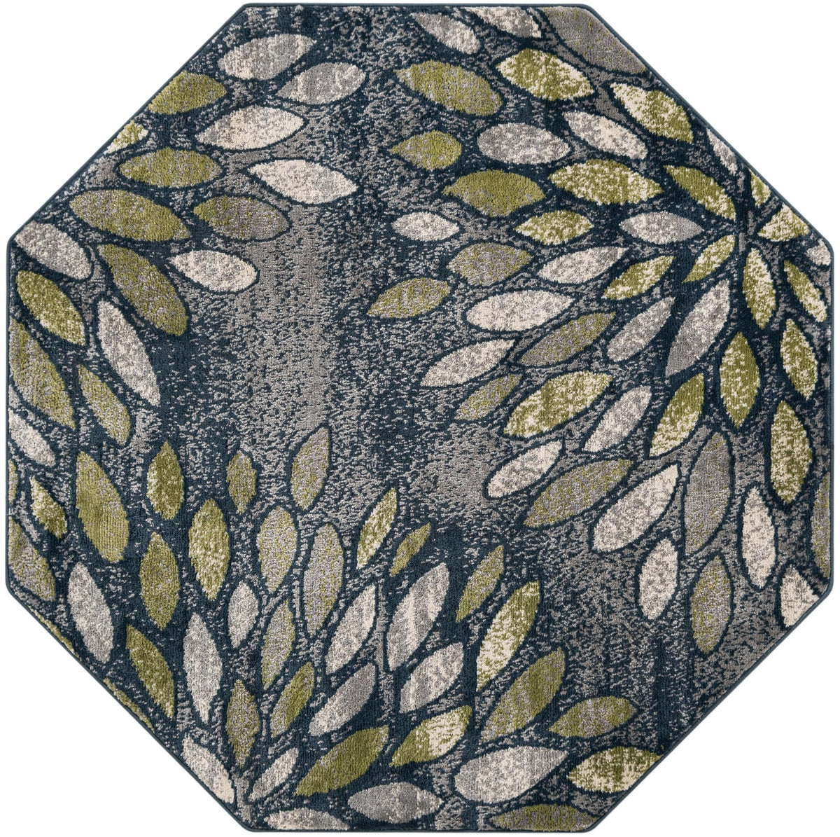 Savannah Elegance Collection Area Rug -  Riverfront Octagon Navy Blue  lifestyle 96
