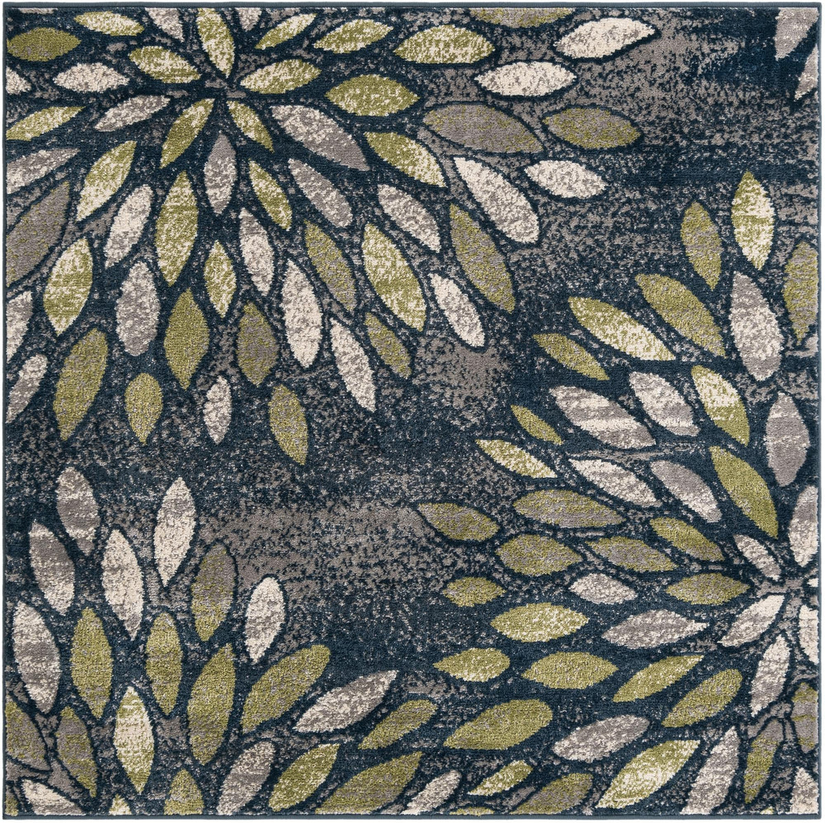 Savannah Elegance Collection Area Rug -  Riverfront Square Navy Blue  lifestyle 100