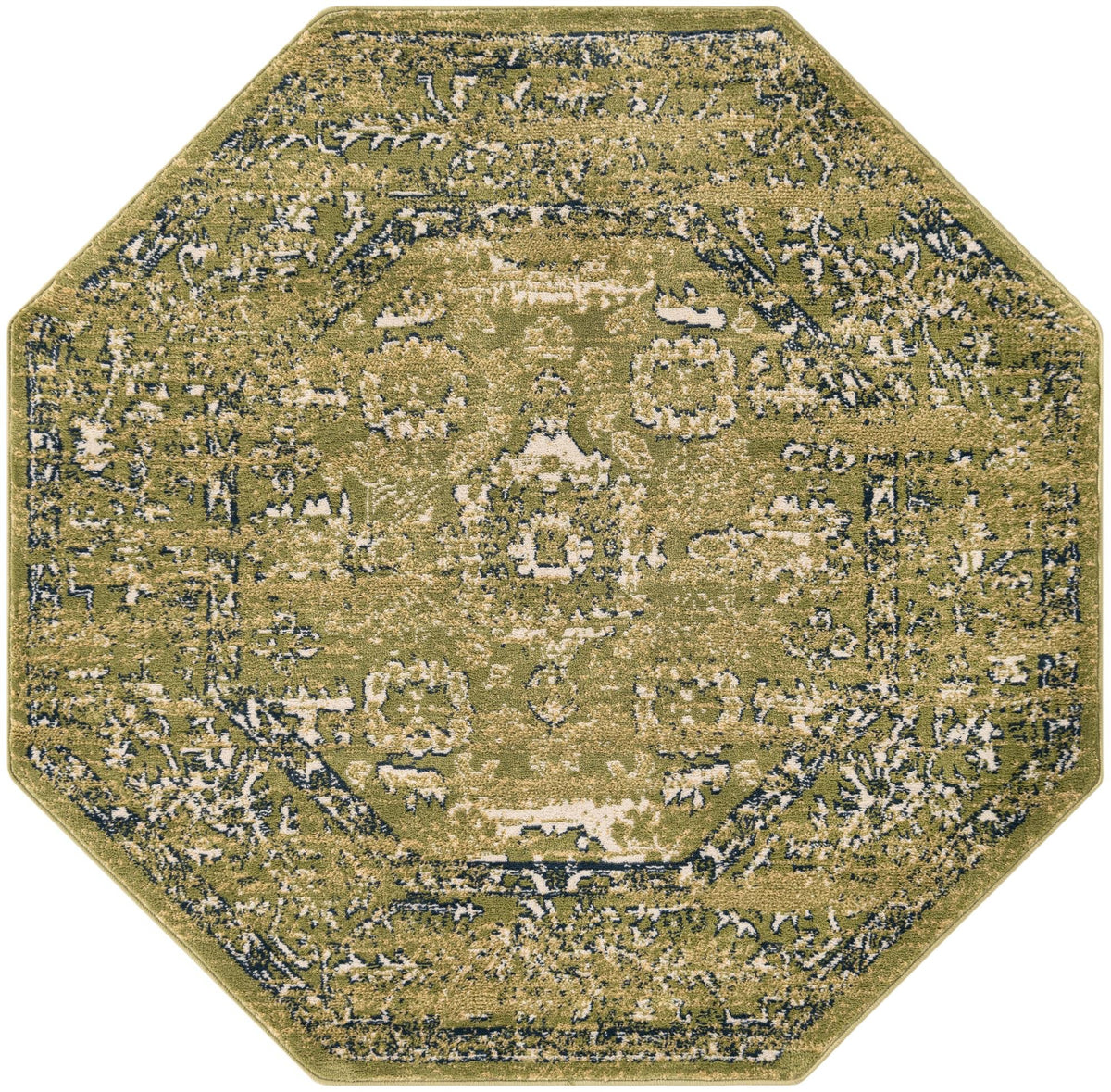 Savannah Elegance Collection Area Rug - Magnolia Octagon Green  lifestyle 103