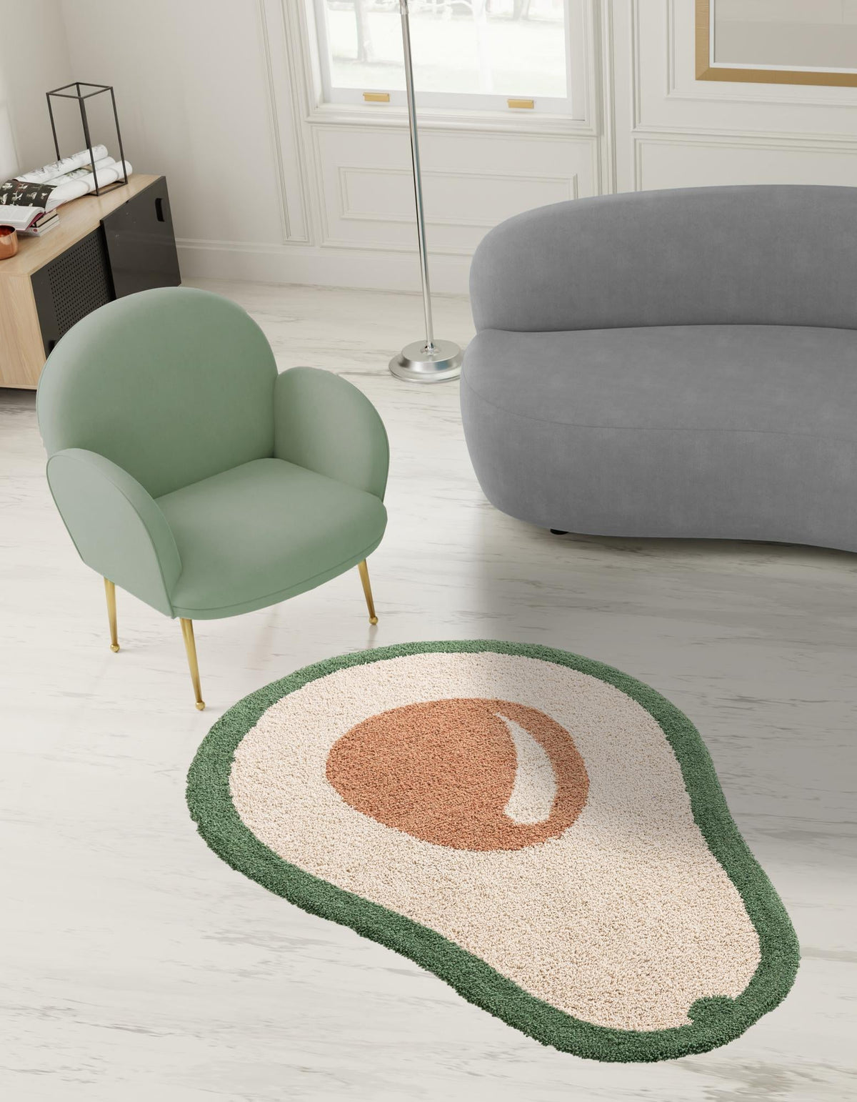 Shepherd's Glen Wool Collection Area Rug -  Sequoia Rectangle Green and Ivory  lifestyle 3