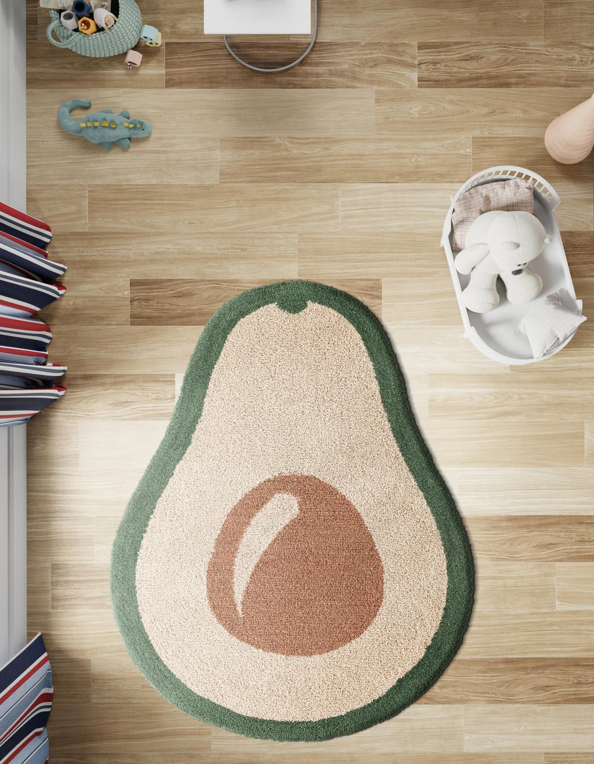 Shepherd's Glen Wool Collection Area Rug -  Sequoia Rectangle Green and Ivory  lifestyle 6