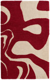 Shepherd's Glen Wool Collection Area Rug -  Meadowlark Rectangle Red and Ivory Main