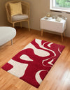 Shepherd's Glen Wool Collection Area Rug -  Meadowlark Rectangle Red and Ivory  lifestyle 2