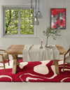 Shepherd's Glen Wool Collection Area Rug -  Meadowlark Rectangle Red and Ivory  lifestyle 3