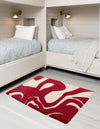 Shepherd's Glen Wool Collection Area Rug -  Meadowlark Rectangle Red and Ivory  lifestyle 4