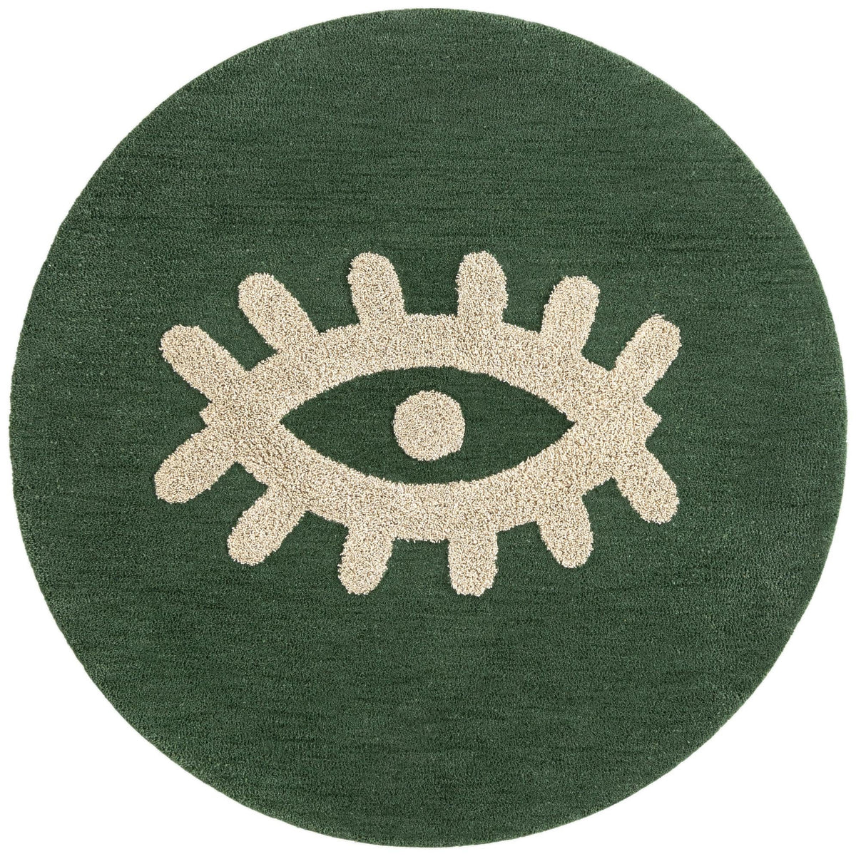 Shepherd's Glen Wool Collection Area Rug - Glenwood Round Green Main