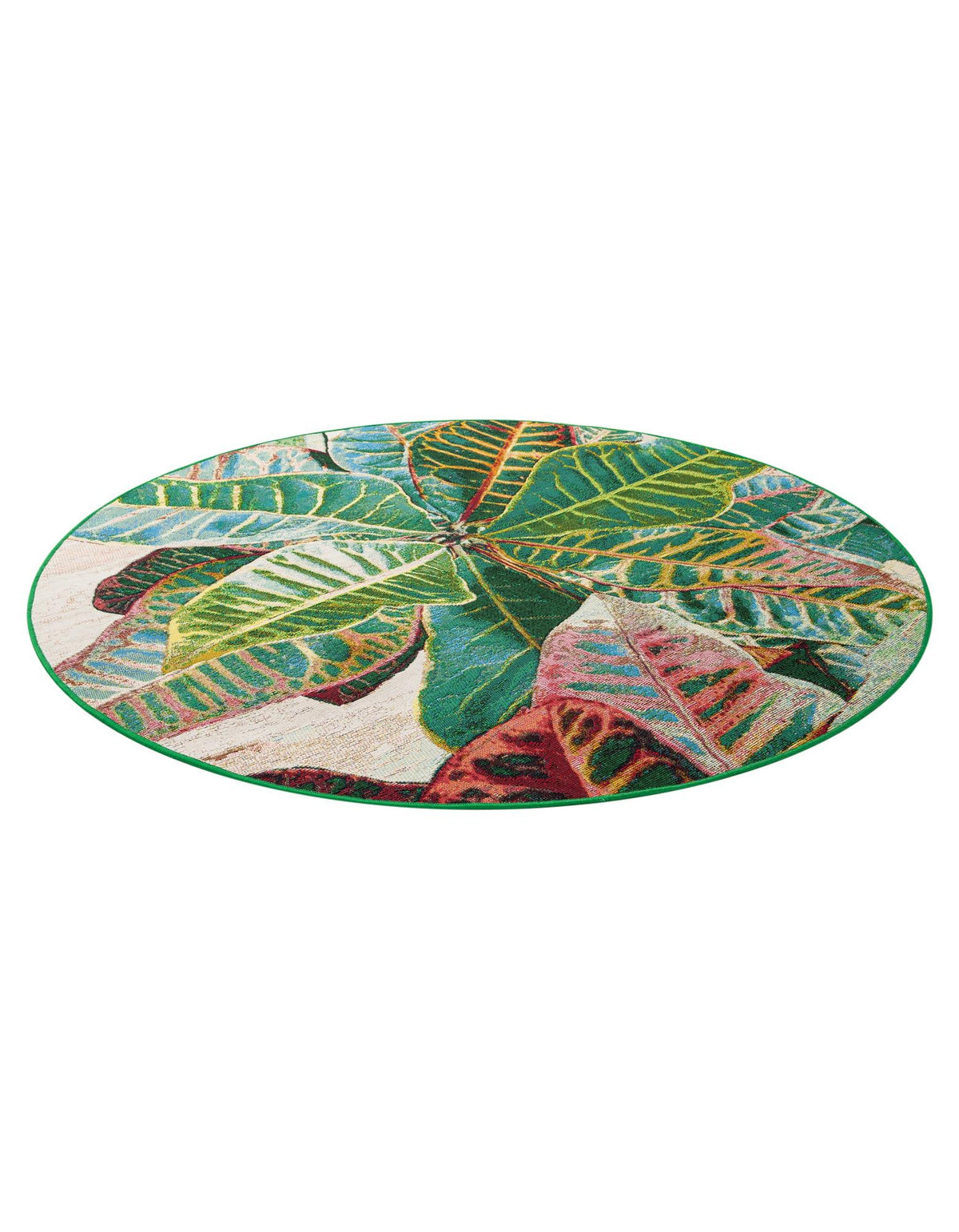 Seaside Blooms Collection Area Rug -  Fern Round Multi  lifestyle 33