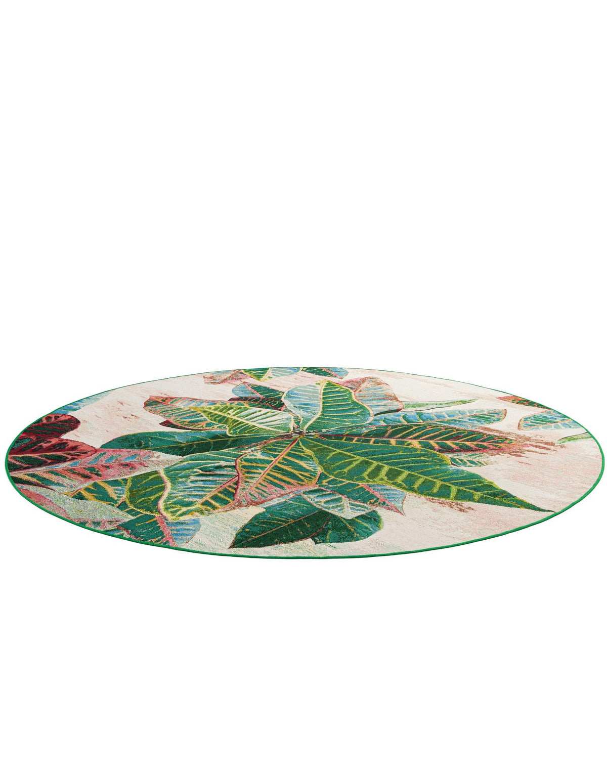 Seaside Blooms Collection Area Rug -  Fern Round Multi  lifestyle 35