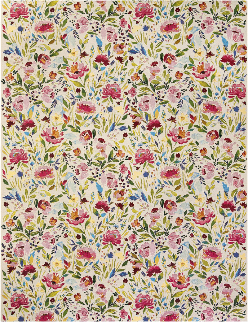 Seaside Blooms Collection Area Rug -  Meadow Rectangle Multi  lifestyle 2