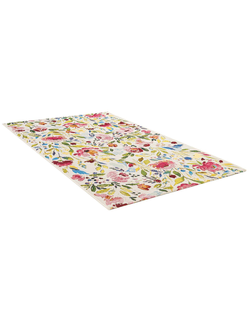 Seaside Blooms Collection Area Rug -  Meadow Rectangle Multi  lifestyle 4
