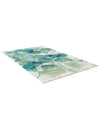 Seaside Blooms Collection Area Rug -  Flora Rectangle Blue Green  lifestyle 4