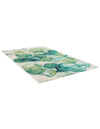 Seaside Blooms Collection Area Rug -  Flora Rectangle Blue Green  lifestyle 5