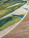 Seaside Blooms Collection Area Rug -  Arcadia Round Multi  lifestyle 35